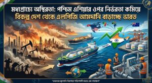 পশ্চিম এশিয়ার ওপর নির্ভরতা কমিয়ে বিকল্প দেশ থেকে এলপিজি আমদানি বাড়াচ্ছে ভারত