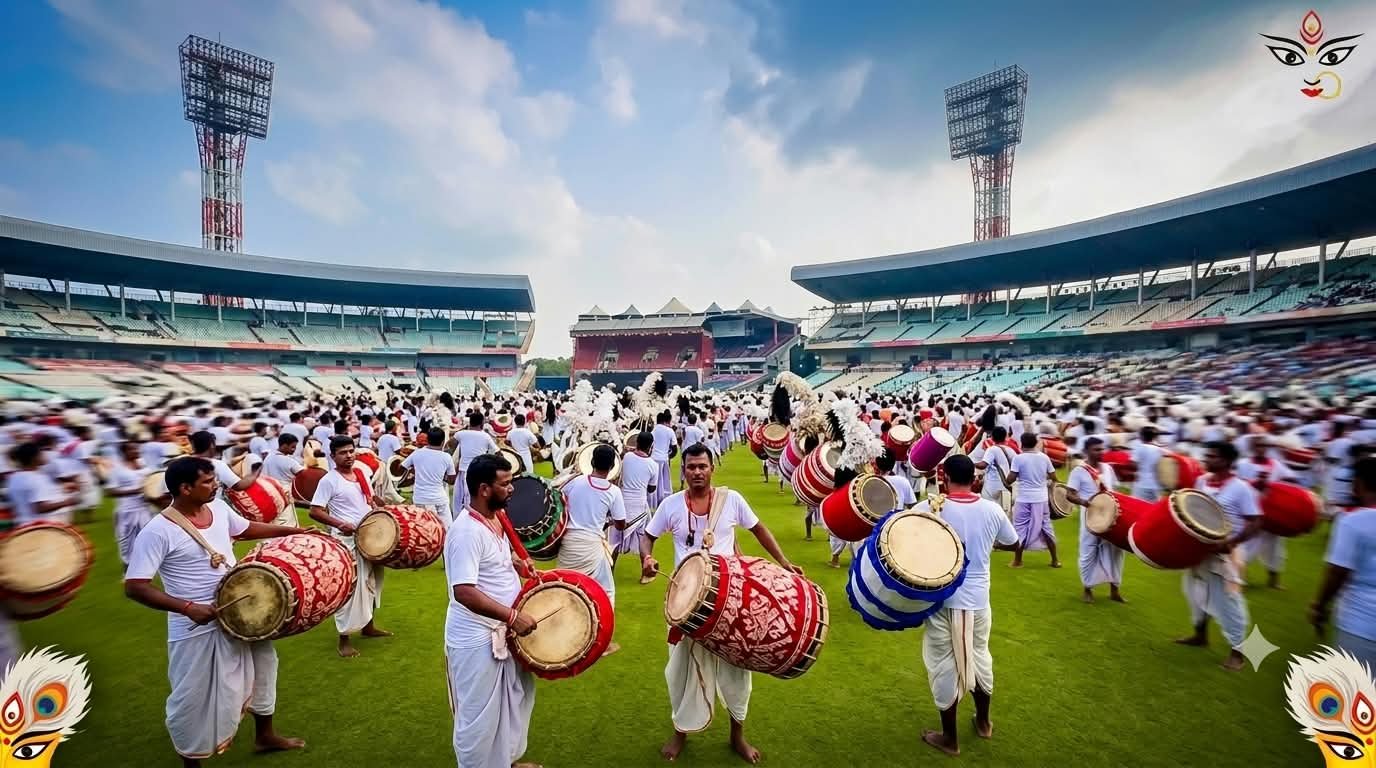 মহালয়ায় কলকাতার ইডেন গার্ডেন্সে ঐতিহাসিক বিশ্বরেকর্ড, একসঙ্গে বাজলেন ৩০০০ ঢাকী